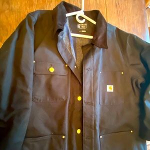 Carhartt Men's Loose Fit Firm Duck Blanket-Lined Chore Coat. XL. Worn once.